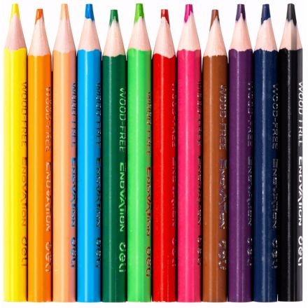 Карандаши цветные 12цв 3-гран Deli Enovation mini, пластик, EC114-12 Карандаши цветные 12цв 3-гран Deli Enovation mini, пластик, EC114-12