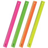 Линейка пластиковая 40 см, "Neon", неоновая, ассорти, ЛН-31437 Линейка пластиковая 40 см, "Neon", неоновая, ассорти, ЛН-31437