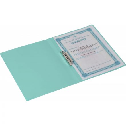 Папка с зажимом Attache Акварель А4, плотн 350мкм, бирюзовая Папка с зажимом Attache Акварель А4, плотн 350мкм, бирюзовая