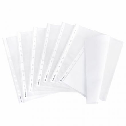 Папки-файлы перфорированные А4 BRAUBERG "PREMIUM", КОМПЛЕКТ 100 шт., матовые, 45 мкм, 221713 Папки-файлы перфорированные А4 BRAUBERG "PREMIUM", КОМПЛЕКТ 100 шт., матовые, 45 мкм, 221713