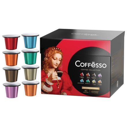 Кофе в капсулах 80 порций "Ассорти 8 вкусов" для Nespresso, COFFESSO, 101741 Кофе в капсулах 80 порций "Ассорти 8 вкусов" для Nespresso, COFFESSO, 101741