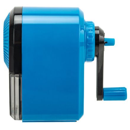 Точилка механическая BRAUBERG ULTRA для чернографитных и цветных карандашей, крепление к столу, цвет корпуса голубой с черным, 271342