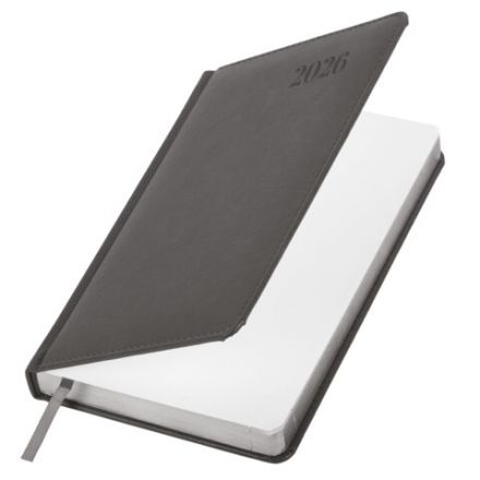 Ежедневник датированный 2026, А5, 138х213 мм, BRAUBERG "Impression", под кожу, серый, 117513 Ежедневник датированный 2026, А5, 138х213 мм, BRAUBERG "Impression", под кожу, серый, 117513