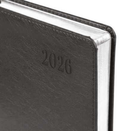 Ежедневник датированный 2026, А5, 138х213 мм, BRAUBERG "Impression", под кожу, серый, 117513 Ежедневник датированный 2026, А5, 138х213 мм, BRAUBERG "Impression", под кожу, серый, 117513