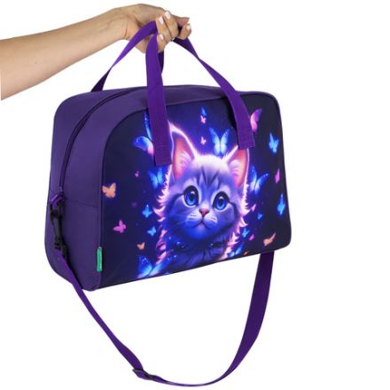 Сумка для занятий с плечевым ремнем, подкладкой BRAUBERG KIDS с ручками, 35x25x15 см, "Curious cat", 273291 Сумка для занятий с плечевым ремнем, подкладкой BRAUBERG KIDS с ручками, 35x25x15 см, "Curious cat", 273291
