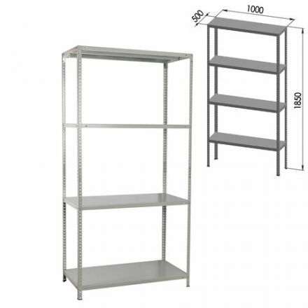 Стеллаж металлический BRABIX "MS Plus-185/50-4", 1850х1000х500 мм, 4 полки, регулируемые опоры, 291106, S241BR155402 Стеллаж металлический BRABIX "MS Plus-185/50-4", 1850х1000х500 мм, 4 полки, регулируемые опоры, 291106, S241BR155402