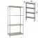 Стеллаж металлический BRABIX "MS Plus-185/50-4", 1850х1000х500 мм, 4 полки, регулируемые опоры, 291106, S241BR155402