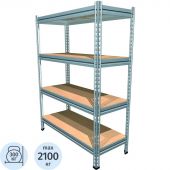 Стеллаж металлический P_МС-Т 15514-2.0 с 4-мя полк.(фанера) 1550х535х2000