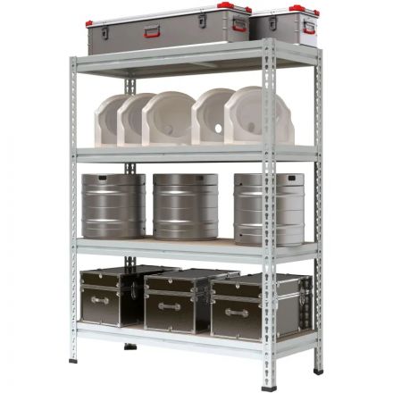 Стеллаж металлический P_МС-Т 15514-2.0 с 4-мя полк.(фанера) 1550х535х2000