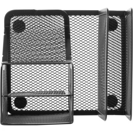 Подставка для письменных принадлежностей и писем Attache (4 секции, металлическая сетка, 145х130х128 мм, черная) Подставка для письменных принадлежностей и писем Attache (4 секции, металлическая сетка, 145х130х128 мм, черная)