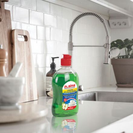 Средство для мытья посуды 500 г, LAIMA PROFESSIONAL, концентрат, "Яблоко", 604650 Средство для мытья посуды 500 г, LAIMA PROFESSIONAL, концентрат, "Яблоко", 604650