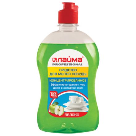 Средство для мытья посуды 500 г, LAIMA PROFESSIONAL, концентрат, "Яблоко", 604650 Средство для мытья посуды 500 г, LAIMA PROFESSIONAL, концентрат, "Яблоко", 604650