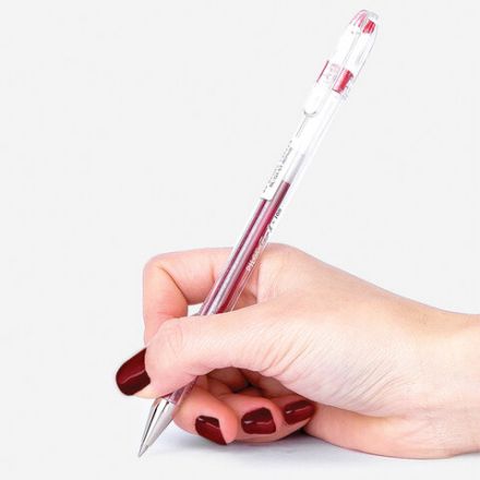 Ручка гелевая PILOT "G-1", КРАСНАЯ, корпус прозрачный, узел 0,5 мм, линия письма 0,3 мм, BL-G1-5T Ручка гелевая PILOT "G-1", КРАСНАЯ, корпус прозрачный, узел 0,5 мм, линия письма 0,3 мм, BL-G1-5T