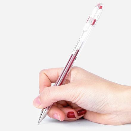 Ручка гелевая PILOT "G-1", КРАСНАЯ, корпус прозрачный, узел 0,5 мм, линия письма 0,3 мм, BL-G1-5T Ручка гелевая PILOT "G-1", КРАСНАЯ, корпус прозрачный, узел 0,5 мм, линия письма 0,3 мм, BL-G1-5T