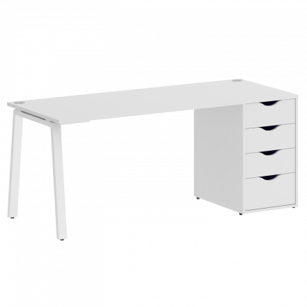 Home Office Стол письменный VR.SP-3-178.4.A Белый/Белый металл 1780*720*750