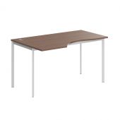 Стол эргономичный СА-2S(L) Ясень Шимо/Белый 1400х900х755. IMAGO-S