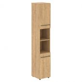 Шкаф колонка с 2-мя глухими малыми дверьми LHC 40.4 Дуб Бофорд 400х430х2253 LOFTIS