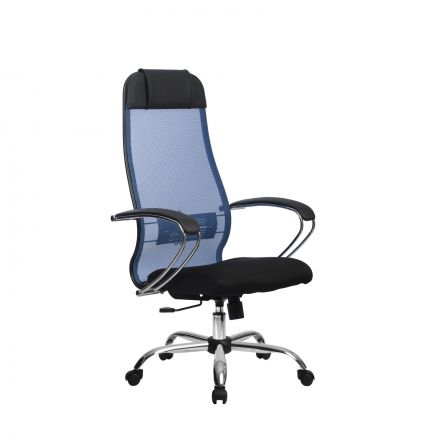 Кресло Метта комплект 18 синее, хром