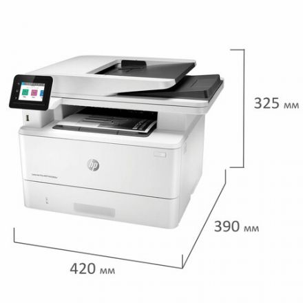 МФУ лазерное HP LaserJet Pro M428fdw "4 в 1", А4, 38 стр./мин., 80000 стр./мес., ДУПЛЕКС, ДАПД, Wi-Fi, сетевая карта, W1A30A