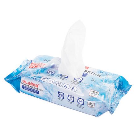 Салфетки влажные 50 шт., УНИВЕРСАЛЬНЫЕ, очищающие для всей семьи, LAIMA, 125960 Салфетки влажные 50 шт., УНИВЕРСАЛЬНЫЕ, очищающие для всей семьи, LAIMA, 125960