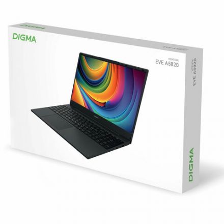 Ноутбук DIGMA EVE A5820 15,6", Ryzen 3 3200U 8 Гб, SSD 256 Гб, Windows 11 Pro, черный, DN15R3-8CXW02