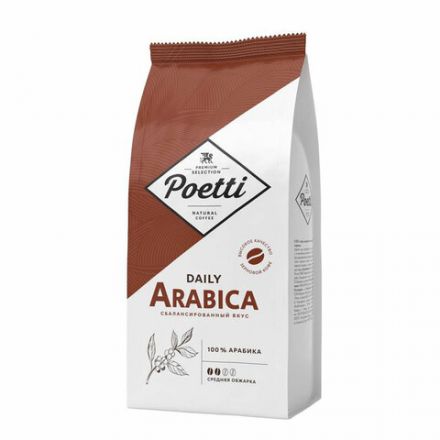 Кофе в зернах Poetti "Arabica" 1 кг, арабика 100%, 18106 Кофе в зернах Poetti "Arabica" 1 кг, арабика 100%, 18106