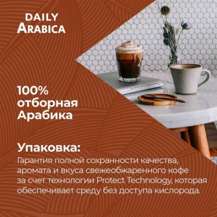 Кофе в зернах Poetti "Arabica" 1 кг, арабика 100%, 18106