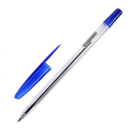 Ручка шариковая неавтомат. СТАММ 111 синяя,масл,0,7мм,прозр.корп РС21