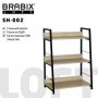 Стеллаж на металлокаркасе BRABIX "LOFT SH-002", 600х350х845 мм, цвет дуб натуральный, 641233 Стеллаж на металлокаркасе BRABIX "LOFT SH-002", 600х350х845 мм, цвет дуб натуральный, 641233