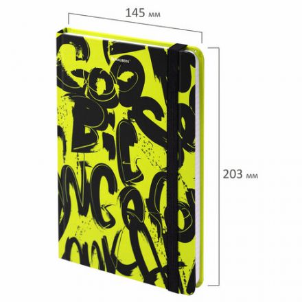 Блокнот с резинкой в клетку 96 л., А5 (145х203 мм), твердая обложка, BRAUBERG, "Calligraphy", 113721 Блокнот с резинкой в клетку 96 л., А5 (145х203 мм), твердая обложка, BRAUBERG, "Calligraphy", 113721