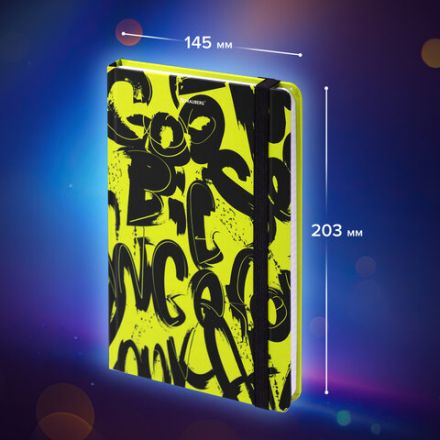 Блокнот с резинкой в клетку 96 л., А5 (145х203 мм), твердая обложка, BRAUBERG, "Calligraphy", 113721 Блокнот с резинкой в клетку 96 л., А5 (145х203 мм), твердая обложка, BRAUBERG, "Calligraphy", 113721