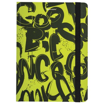 Блокнот с резинкой в клетку 96 л., А5 (145х203 мм), твердая обложка, BRAUBERG, "Calligraphy", 113721 Блокнот с резинкой в клетку 96 л., А5 (145х203 мм), твердая обложка, BRAUBERG, "Calligraphy", 113721