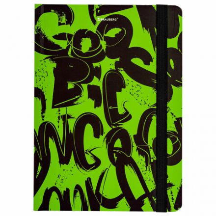 Блокнот с резинкой в клетку 96 л., А5 (145х203 мм), твердая обложка, BRAUBERG, "Calligraphy", 113721 Блокнот с резинкой в клетку 96 л., А5 (145х203 мм), твердая обложка, BRAUBERG, "Calligraphy", 113721