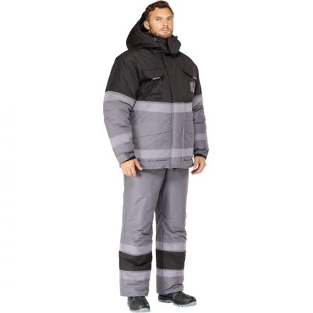 Костюм рабочий зимний мужской з50-КПК СОП сер/черн р.68-70/182-189 Костюм рабочий зимний мужской з50-КПК СОП сер/черн р.68-70/182-189