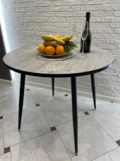 Стол обеденный "Нордик" круглый 100см, ЛДСП 22мм + пластик, , опоры металл Стол обеденный "Нордик" круглый 100см, ЛДСП 22мм + пластик, , опоры металл