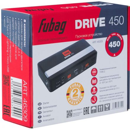 Пусковое устройство для авто FUBAG DRIVE 450 (41198) Пусковое устройство для авто FUBAG DRIVE 450 (41198)