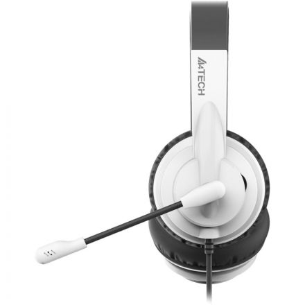 Гарнитура A4Tech HU-10 черный/белый 2м накладные USB(HU-10/USB/BLACK+WHITE) Гарнитура A4Tech HU-10 черный/белый 2м накладные USB(HU-10/USB/BLACK+WHITE)