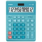 Калькулятор настольный CASIO GR-12С-LB (210х155 мм), 12 разрядов, двойное питание, ГОЛУБОЙ, GR-12C-LB-W-EP