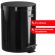 Ведро мусорное с педалью 5 литров "Classic", ЧЕРНОЕ ГЛЯНЦЕВОЕ, металлическое, со съемным внутренним ведром, LAIMA, 604943