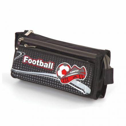 Пенал ЮНЛАНДИЯ для мальчиков, 3 отделения, мягкий, "Футбол", черный, 20х7х9 см, 228978 Пенал ЮНЛАНДИЯ для мальчиков, 3 отделения, мягкий, "Футбол", черный, 20х7х9 см, 228978