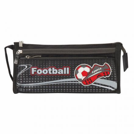 Пенал ЮНЛАНДИЯ для мальчиков, 3 отделения, мягкий, "Футбол", черный, 20х7х9 см, 228978 Пенал ЮНЛАНДИЯ для мальчиков, 3 отделения, мягкий, "Футбол", черный, 20х7х9 см, 228978
