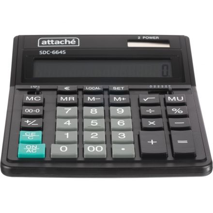 Калькулятор настольный Attache SDC-664S 16-разрядный черный 158x206x33 мм Калькулятор настольный Attache SDC-664S 16-разрядный черный 158x206x33 мм