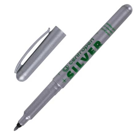 Маркер для декорирования СЕРЕБРЯНЫЙ CENTROPEN, круглый наконечник, 1 мм, 2670, 6 2670 0194 Маркер для декорирования СЕРЕБРЯНЫЙ CENTROPEN, круглый наконечник, 1 мм, 2670, 6 2670 0194