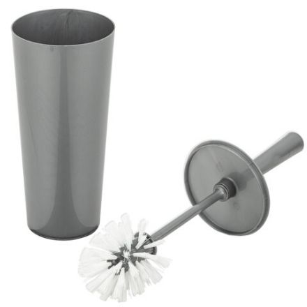 Ершик для унитаза с подставкой (высокий стан), закрытый, "Стар", серебристый, IDEA, М 5017