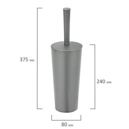 Ершик для унитаза с подставкой (высокий стан), закрытый, "Стар", серебристый, IDEA, М 5017