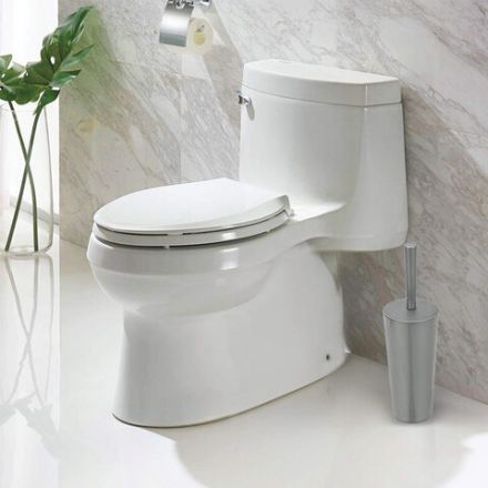 Ершик для унитаза с подставкой (высокий стан), закрытый, "Стар", серебристый, IDEA, М 5017