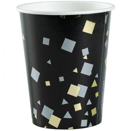 Стакан одноразовый Конфетти Party черный 250мл 6шт/уп,1502-5503 Стакан одноразовый Конфетти Party черный 250мл 6шт/уп,1502-5503
