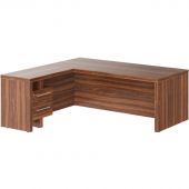Стол ZENN руководителя с тумб. прист ZCT 2019H(L) 2000х1900х750 Орех Даллас