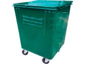 Контейнер металл 0,75 м. для ТБО, с крышкой, на колёсах цв. зелёный Контейнер металл 0,75 м. для ТБО, с крышкой, на колёсах цв. зелёный