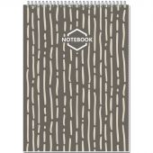 Блокнот А4,80л,клетка,метал.гребень,цв.обложка Стильный Офис 2934